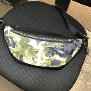 Warren belt bag with watercolor script print Clearance